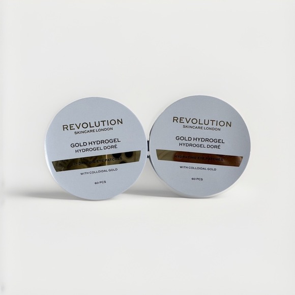 2 Pack Revolution Skincare London Gold Hydrogel Hydrating Eye Patches 60 Pcs NEW - Picture 1 of 6